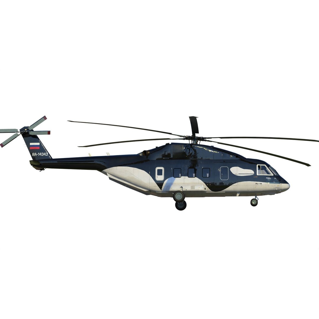Mil Mi-38 Helicopter 3D Model – PBR Game-Ready FBX Asset - View 11