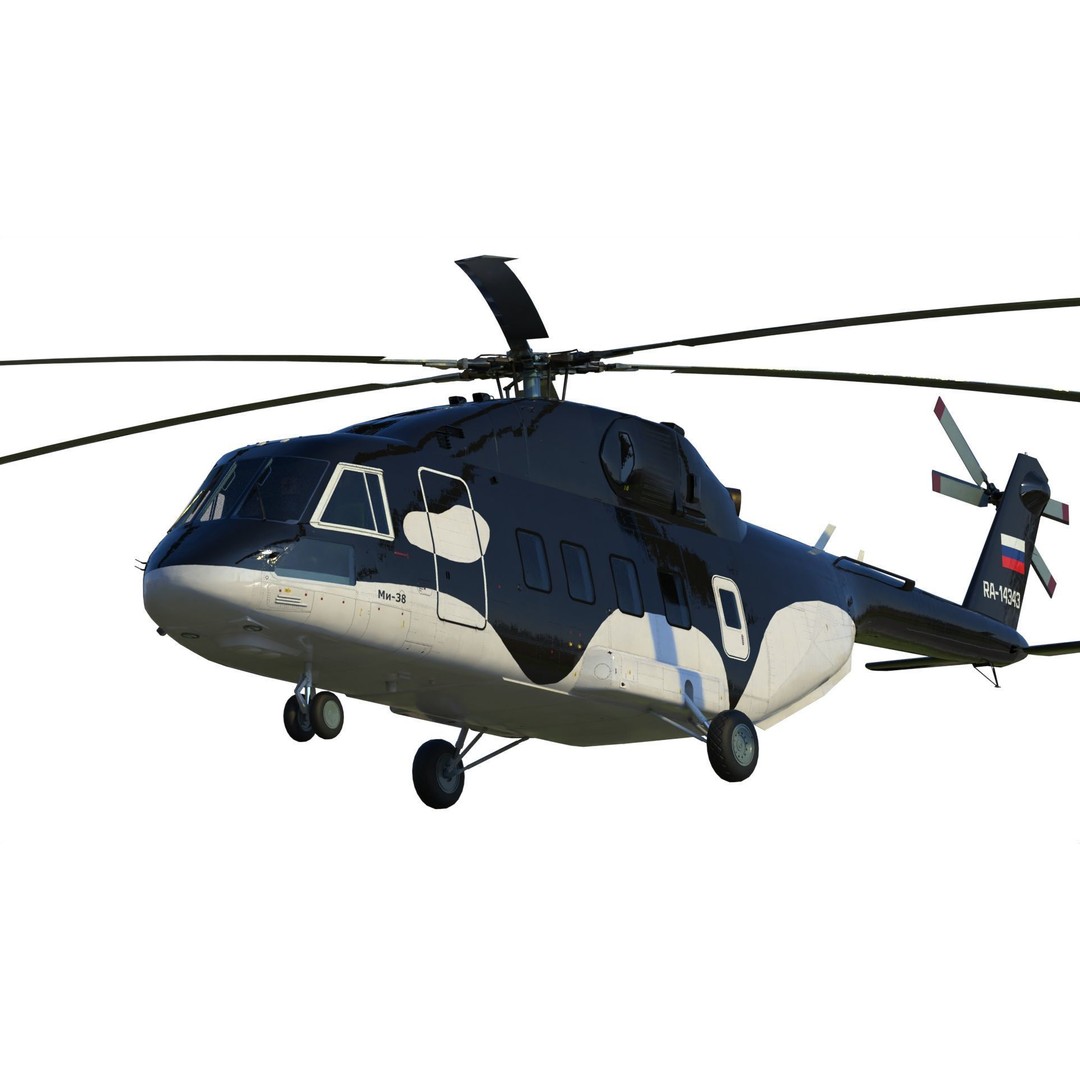 Mil Mi-38 Helicopter 3D Model – PBR Game-Ready FBX Asset - View 14