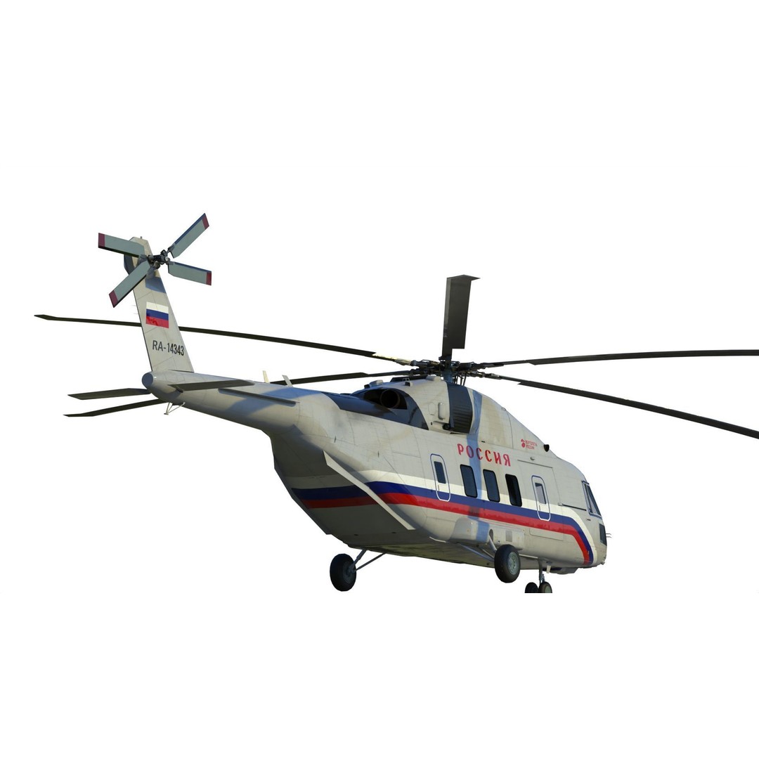 Mil Mi-38 Helicopter 3D Model – PBR Game-Ready FBX Asset - View 21
