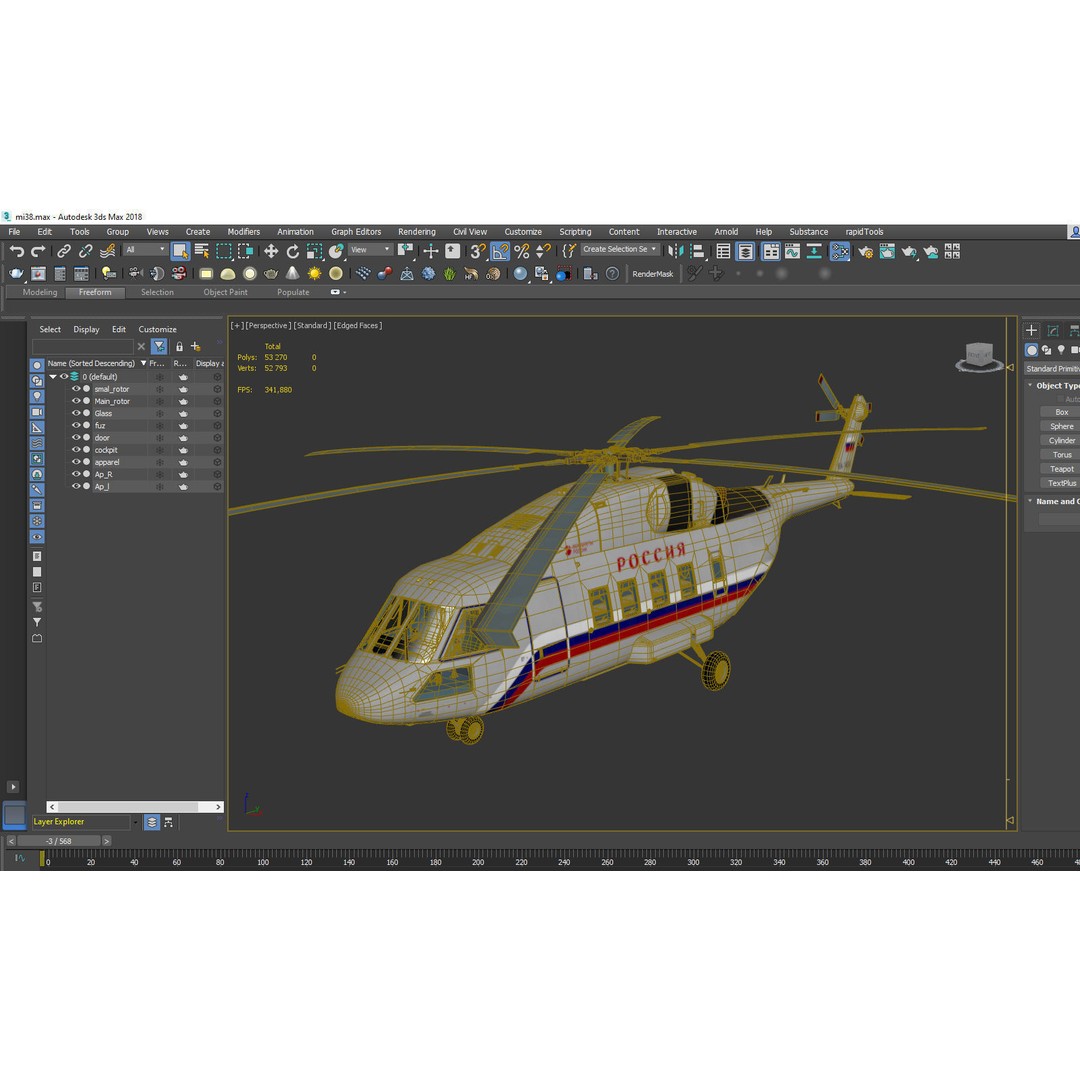 Mil Mi-38 Helicopter 3D Model – PBR Game-Ready FBX Asset - View 22