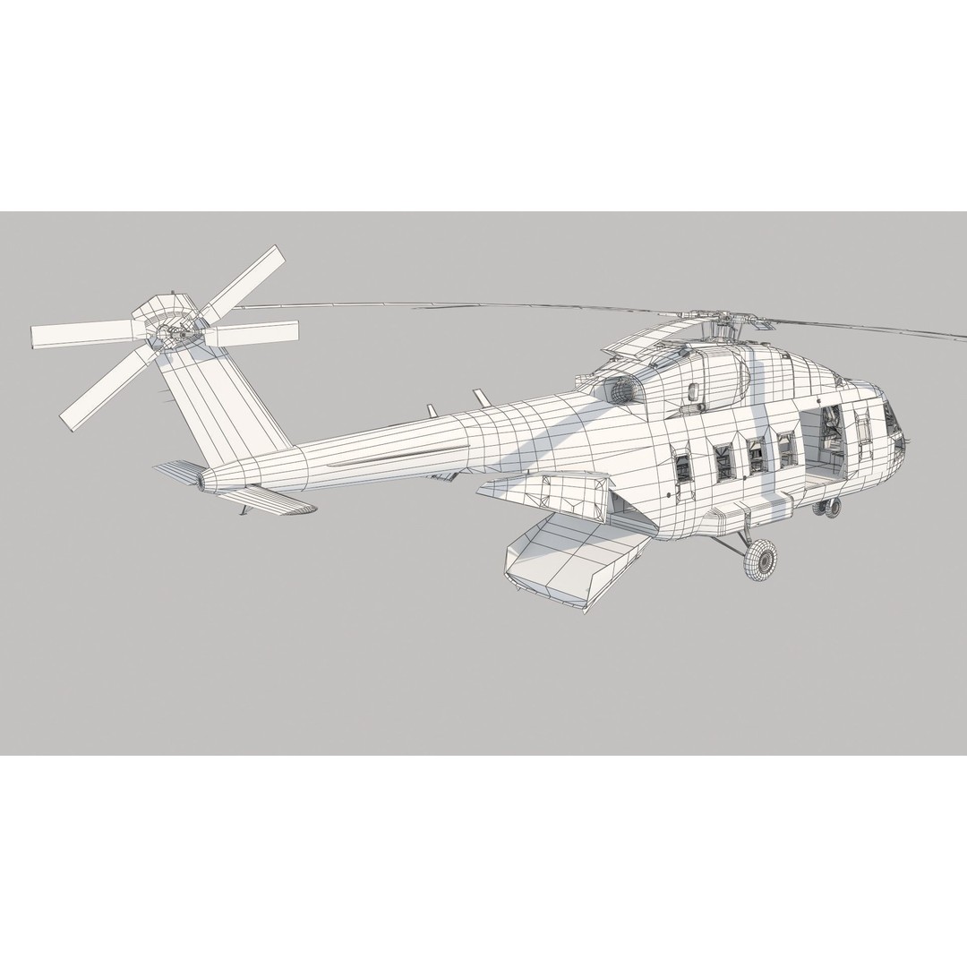 Mil Mi-38 Helicopter 3D Model – PBR Game-Ready FBX Asset - View 25