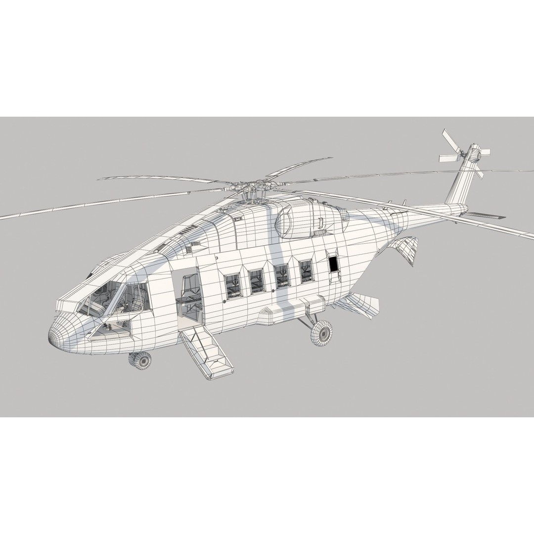 Mil Mi-38 Helicopter 3D Model – PBR Game-Ready FBX Asset - View 26
