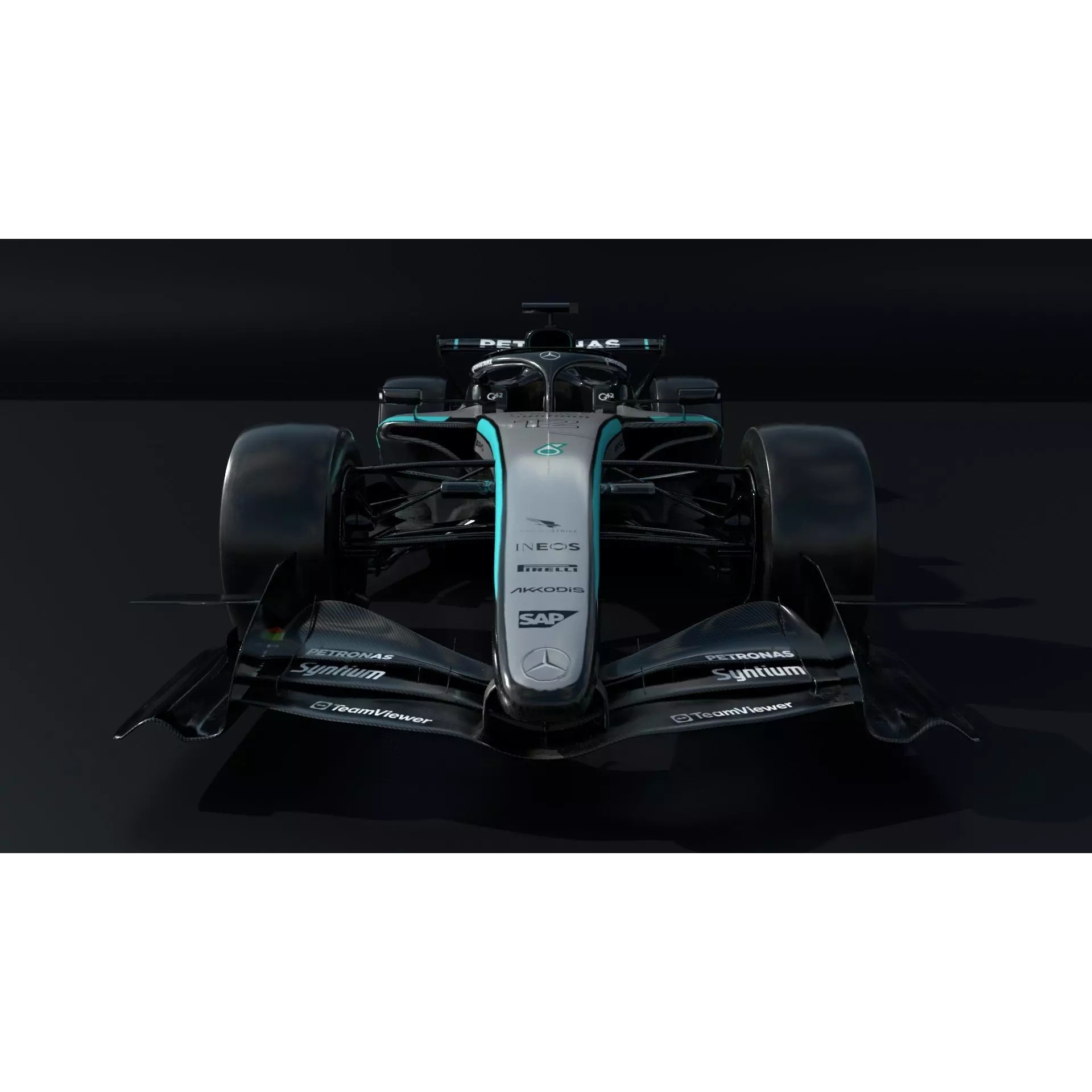 Mercedes W-17 F1 2026 - Game-Ready 3D Model - View 10