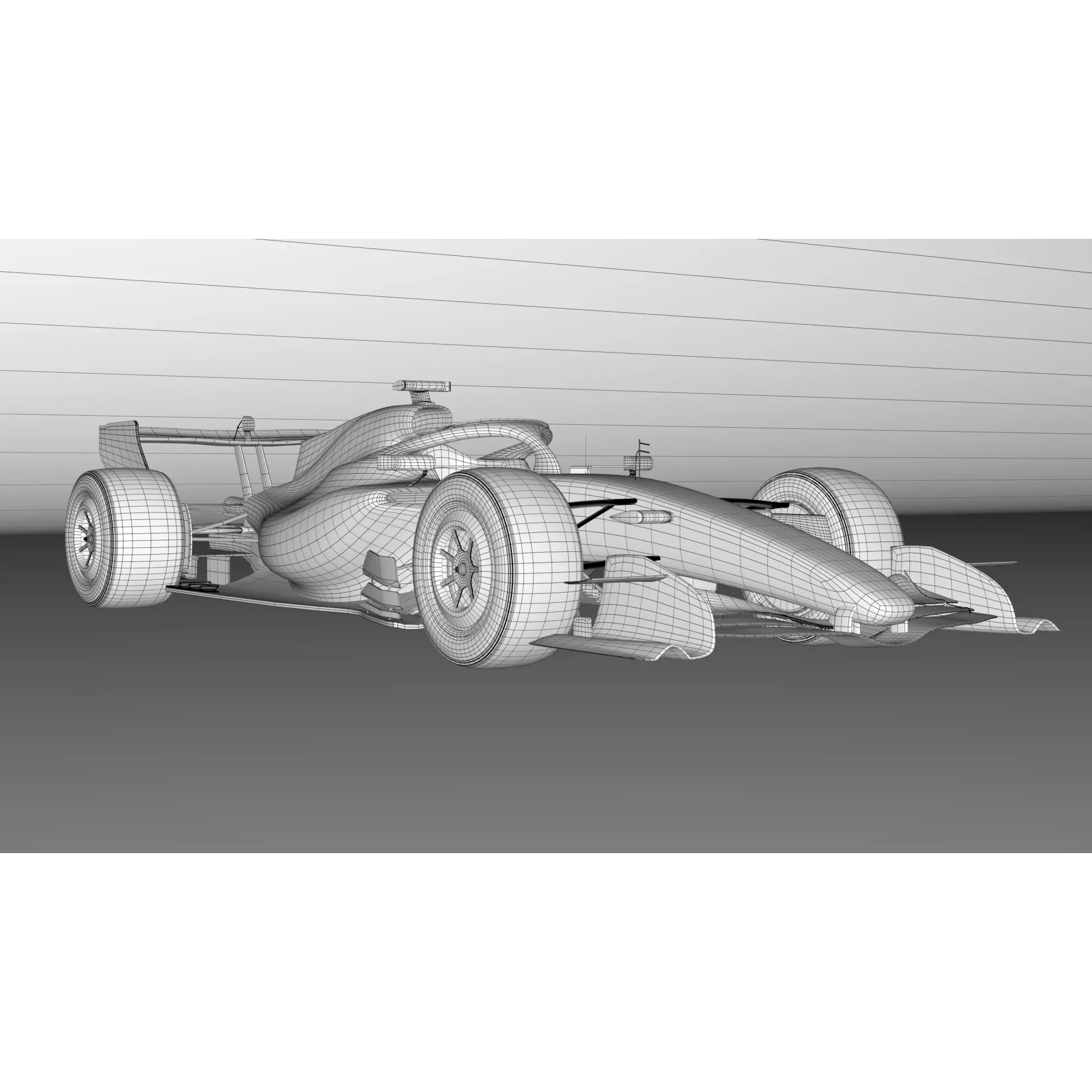 Mercedes W-17 F1 2026 - Game-Ready 3D Model - View 5