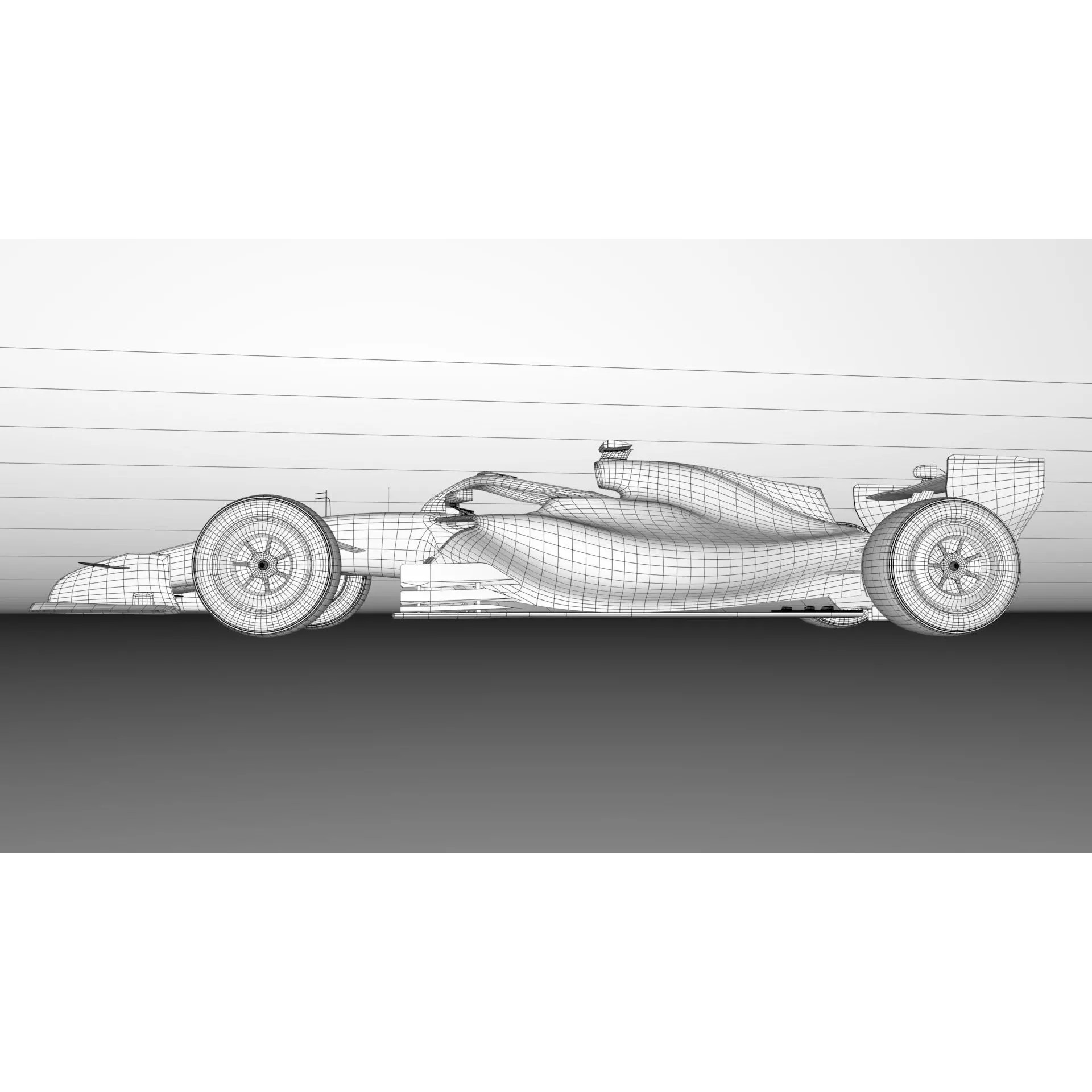 Mercedes W-17 F1 2026 - Game-Ready 3D Model - View 7