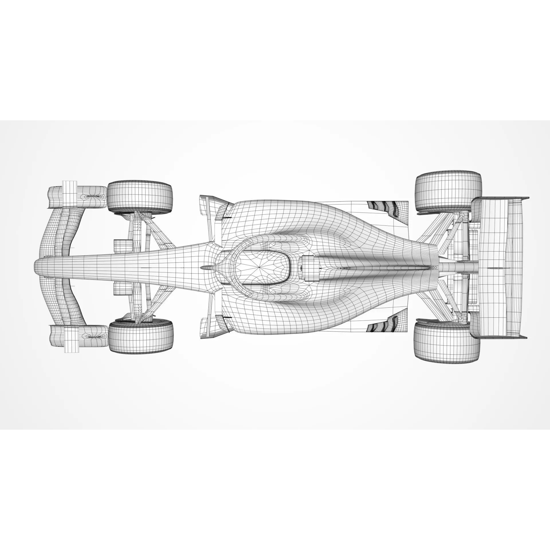 Mercedes W-17 F1 2026 - Game-Ready 3D Model - View 9