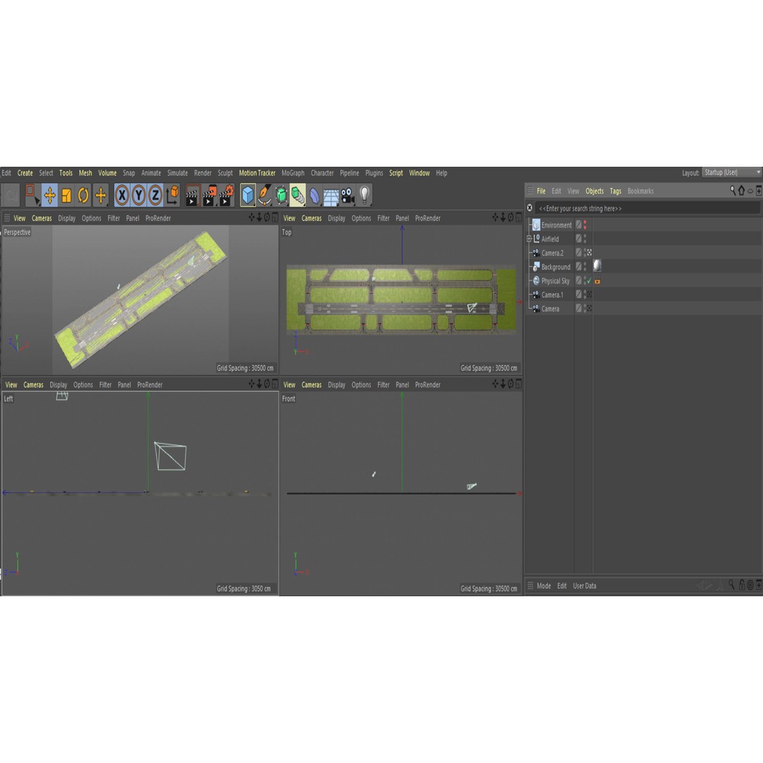 Airfield 3D Model – Low Poly Game Asset, PBR Textures, FBX