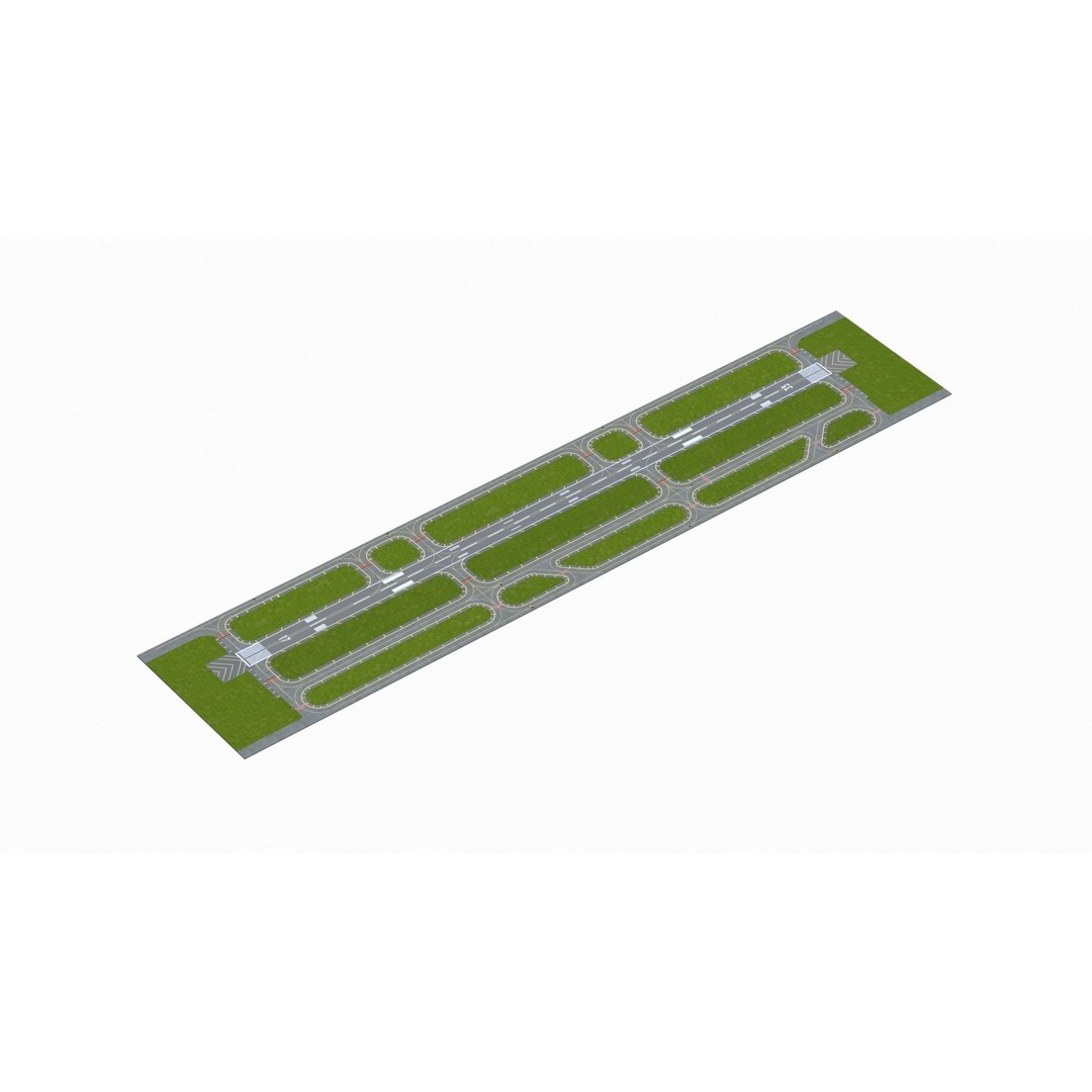 Airfield 3D Model – Low Poly Game Asset, PBR Textures, FBX - View 11