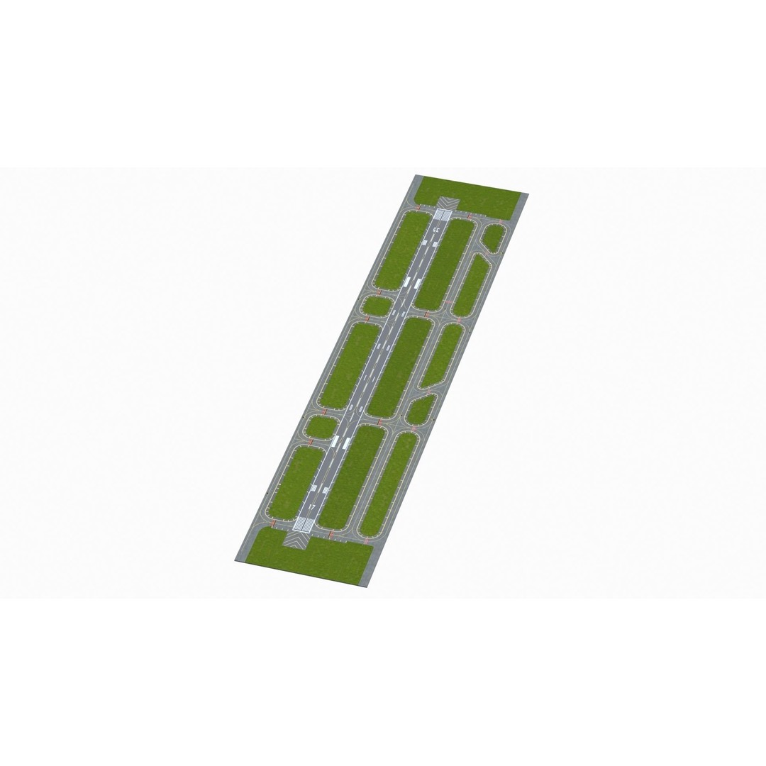 Airfield 3D Model – Low Poly Game Asset, PBR Textures, FBX - View 12