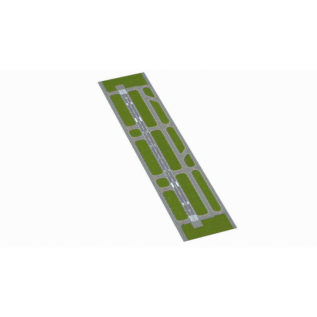 Airfield 3D Model – Low Poly Game Asset, PBR Textures, FBX - View 13
