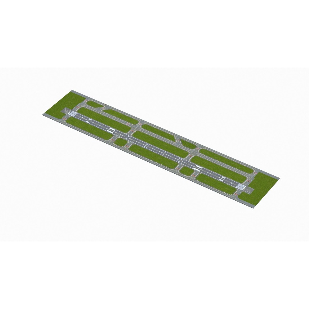 Airfield 3D Model – Low Poly Game Asset, PBR Textures, FBX - View 14