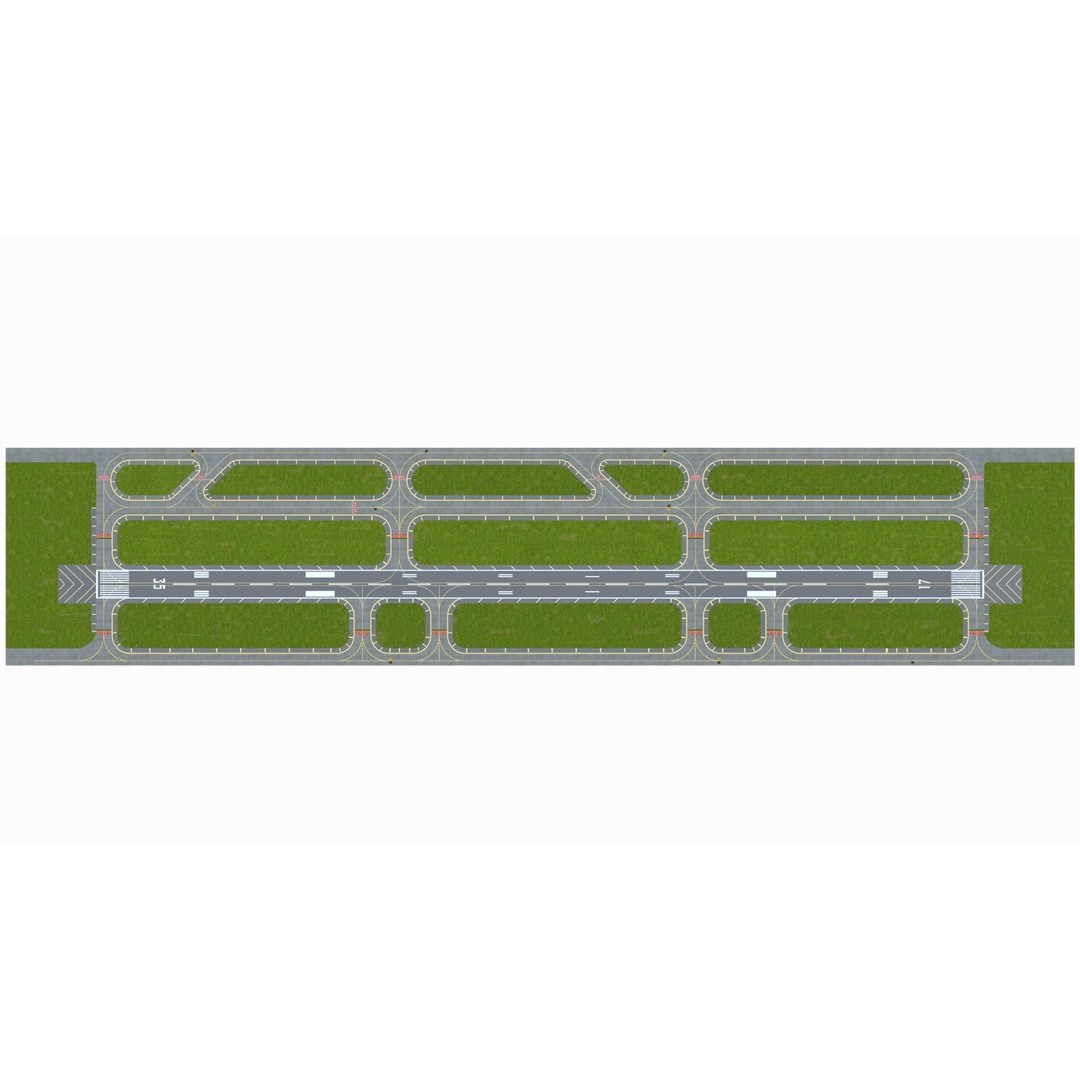 Airfield 3D Model – Low Poly Game Asset, PBR Textures, FBX - View 16
