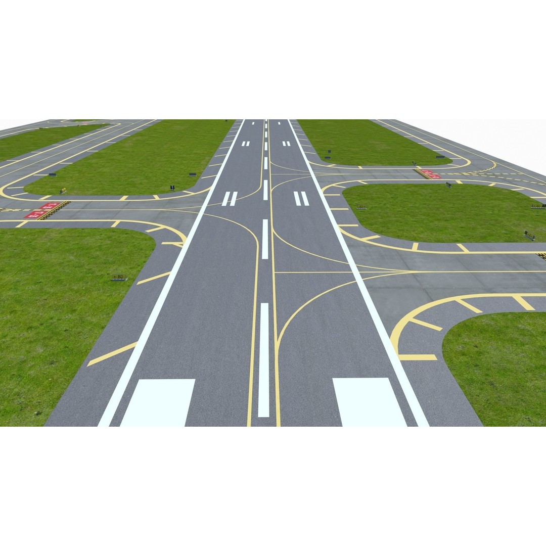 Airfield 3D Model – Low Poly Game Asset, PBR Textures, FBX - View 18