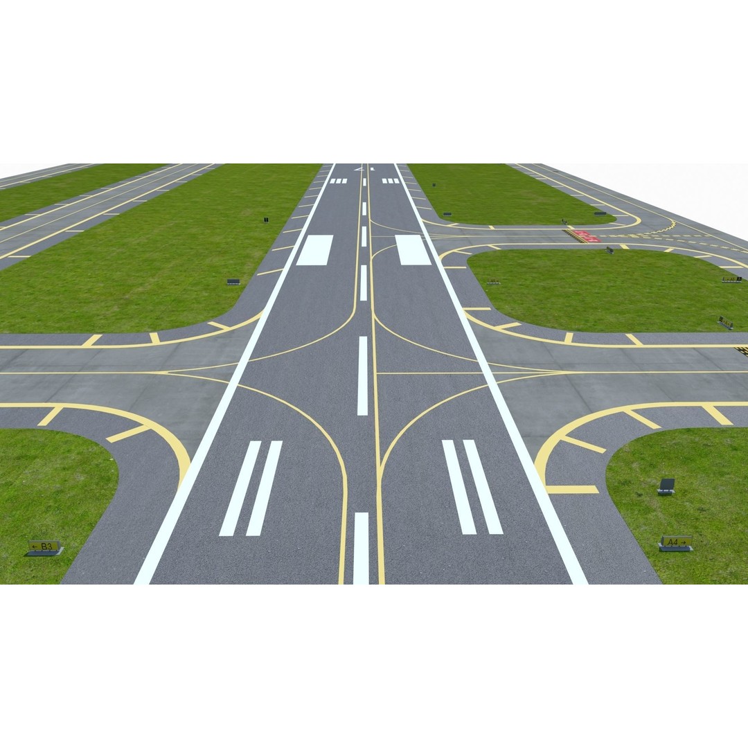 Airfield 3D Model – Low Poly Game Asset, PBR Textures, FBX - View 19