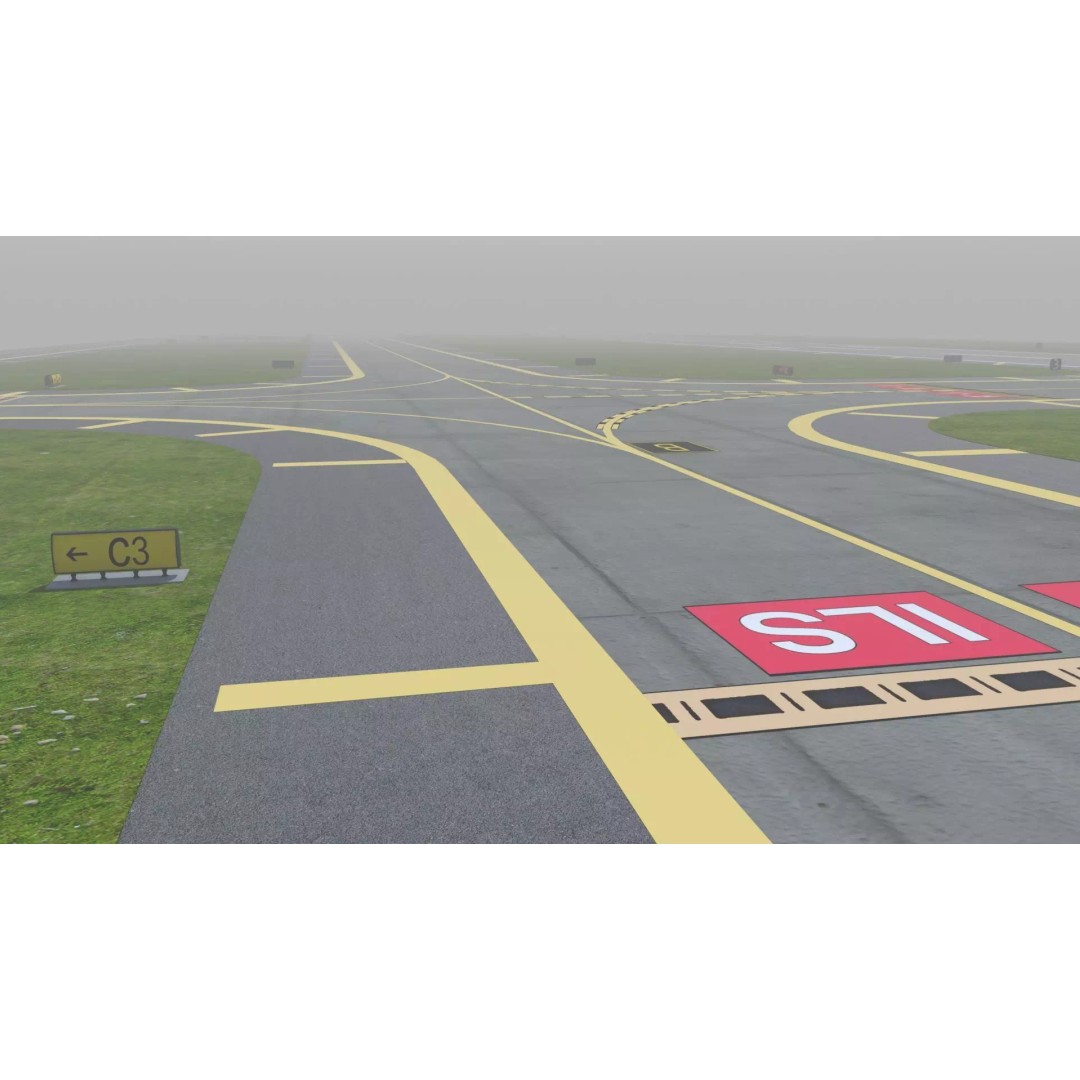 Airfield 3D Model – Low Poly Game Asset, PBR Textures, FBX - View 2