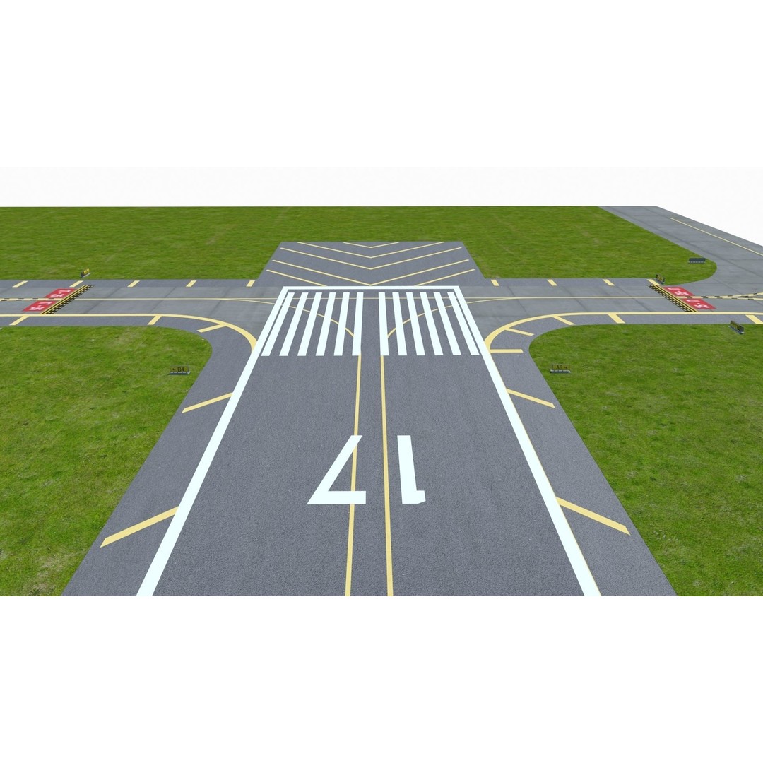 Airfield 3D Model – Low Poly Game Asset, PBR Textures, FBX - View 20