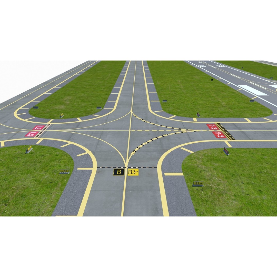Airfield 3D Model – Low Poly Game Asset, PBR Textures, FBX - View 22