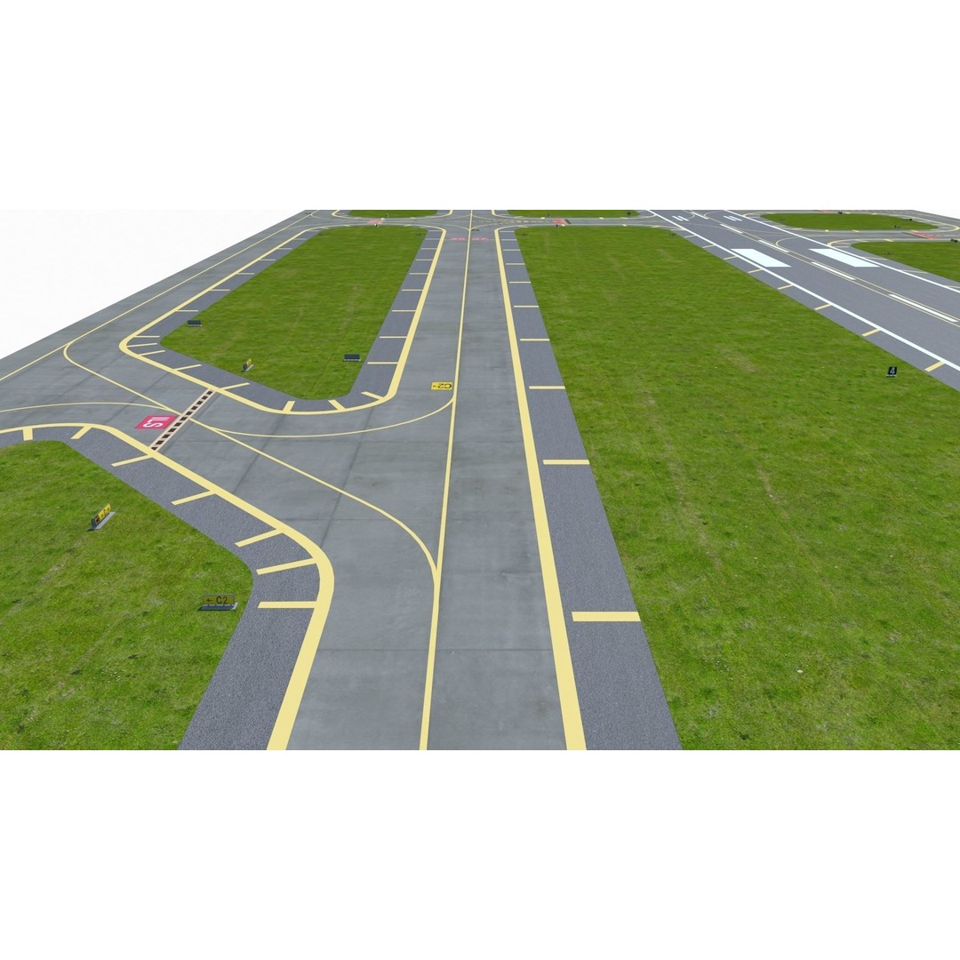 Airfield 3D Model – Low Poly Game Asset, PBR Textures, FBX - View 23