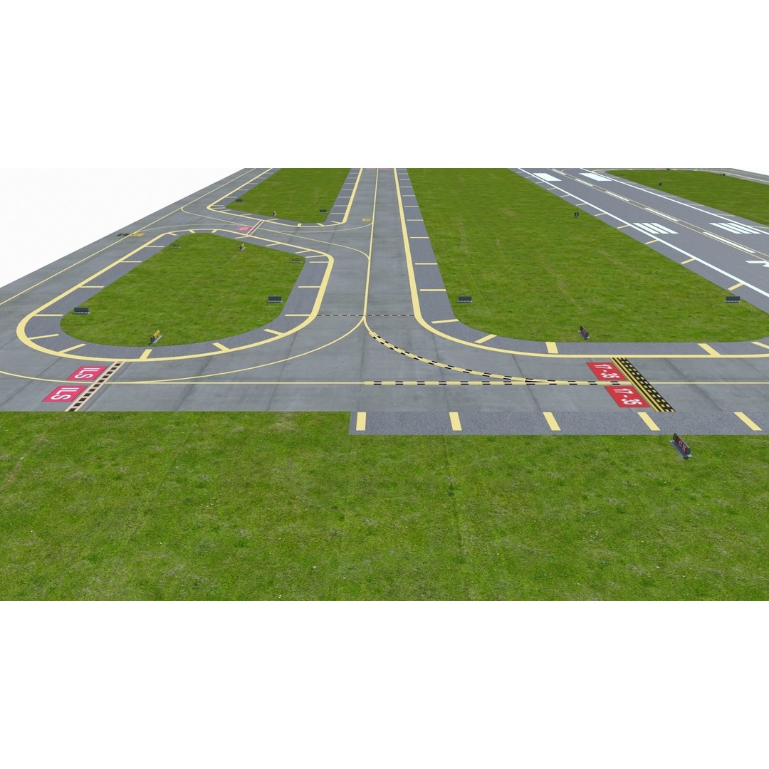 Airfield 3D Model – Low Poly Game Asset, PBR Textures, FBX - View 24