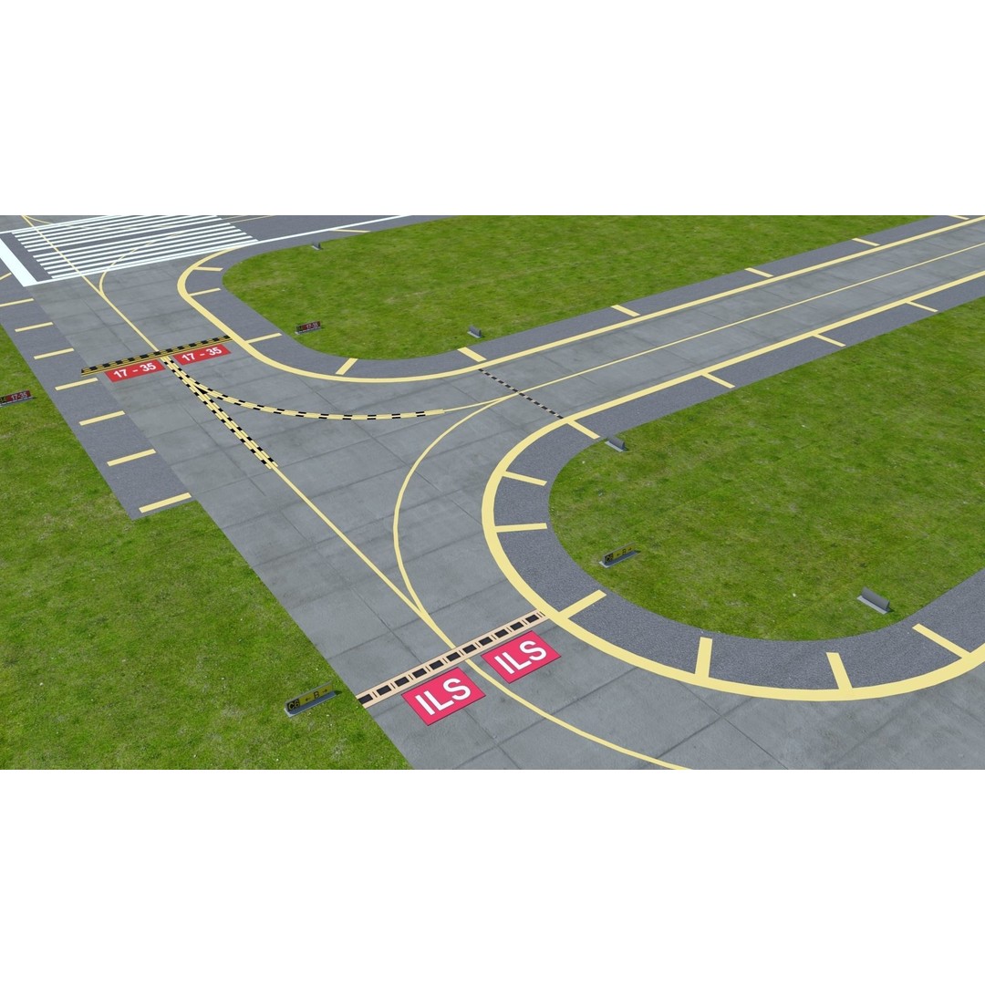 Airfield 3D Model – Low Poly Game Asset, PBR Textures, FBX - View 25