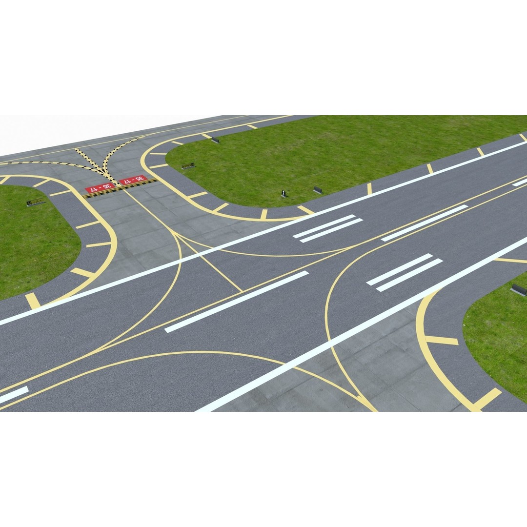 Airfield 3D Model – Low Poly Game Asset, PBR Textures, FBX - View 27