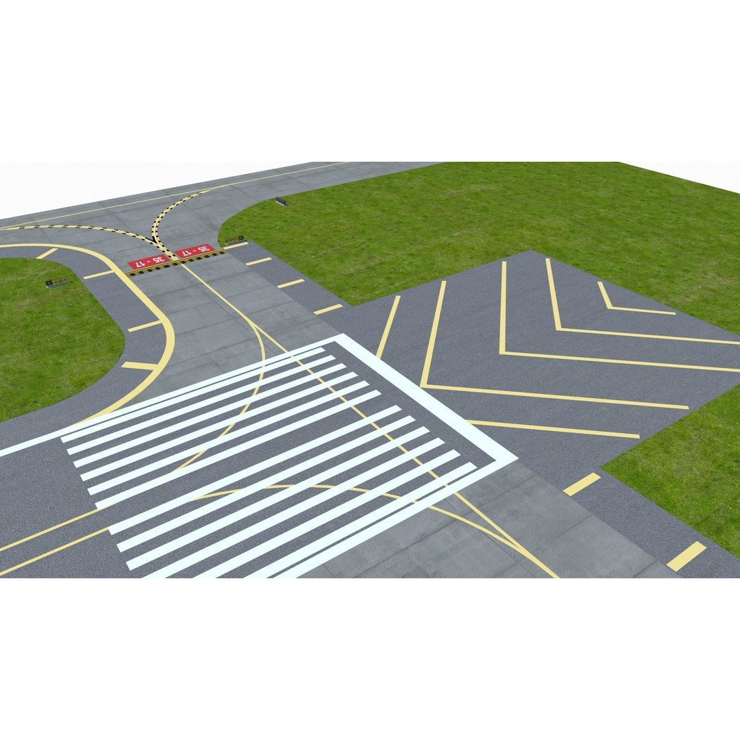 Airfield 3D Model – Low Poly Game Asset, PBR Textures, FBX - View 28