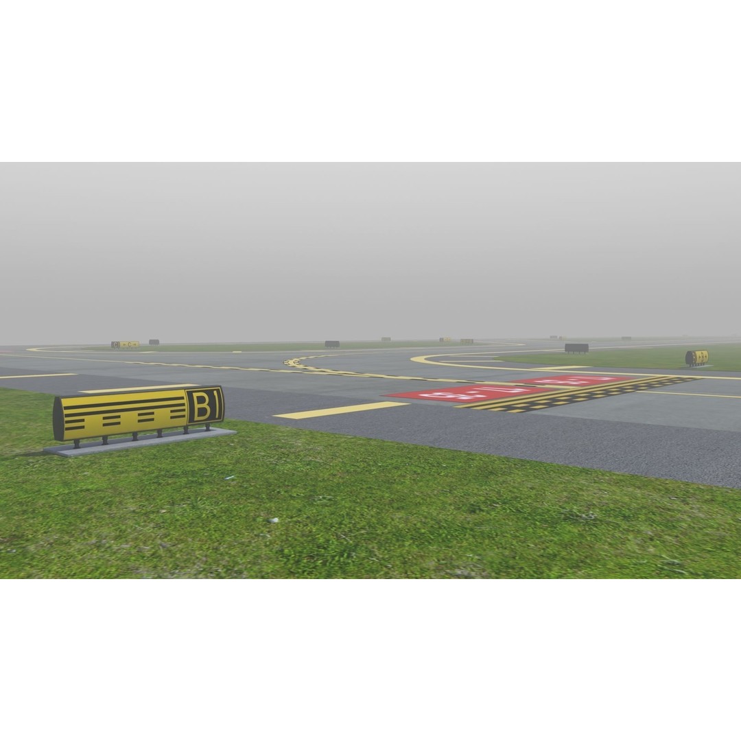 Airfield 3D Model – Low Poly Game Asset, PBR Textures, FBX - View 31