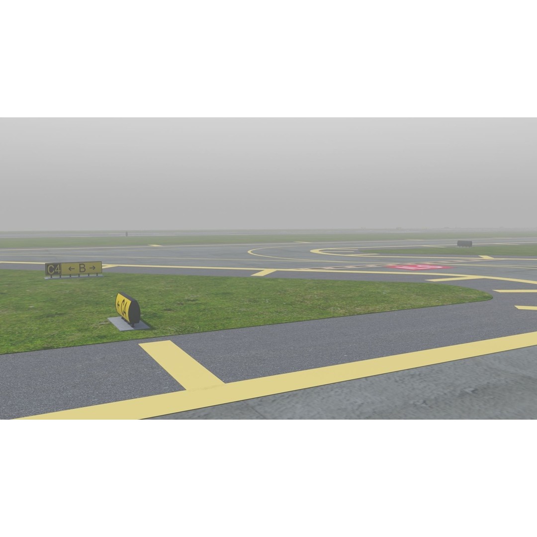 Airfield 3D Model – Low Poly Game Asset, PBR Textures, FBX - View 32