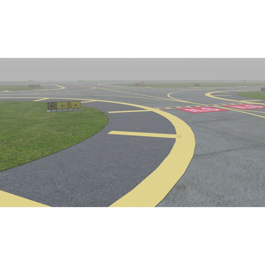 Airfield 3D Model – Low Poly Game Asset, PBR Textures, FBX - View 33