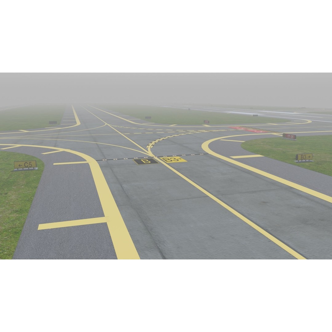 Airfield 3D Model – Low Poly Game Asset, PBR Textures, FBX - View 34