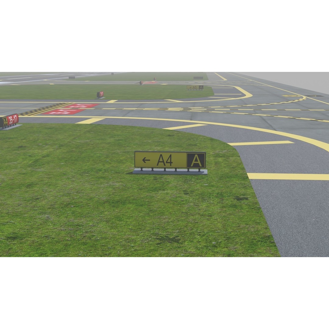 Airfield 3D Model – Low Poly Game Asset, PBR Textures, FBX - View 38