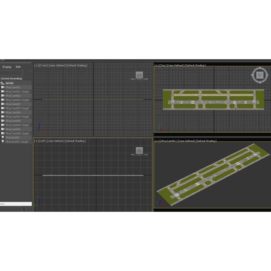 Airfield 3D Model – Low Poly Game Asset, PBR Textures, FBX - View 44
