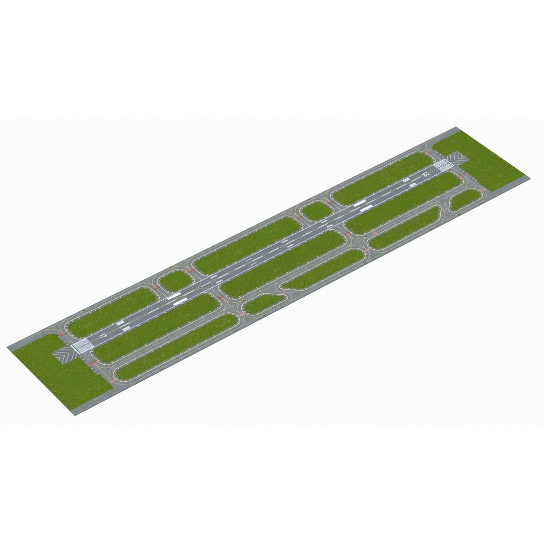 Airfield 3D Model – Low Poly Game Asset, PBR Textures, FBX - View 5