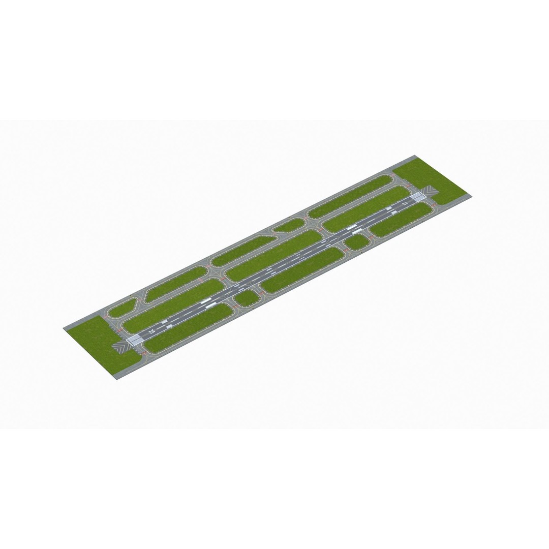 Airfield 3D Model – Low Poly Game Asset, PBR Textures, FBX - View 6