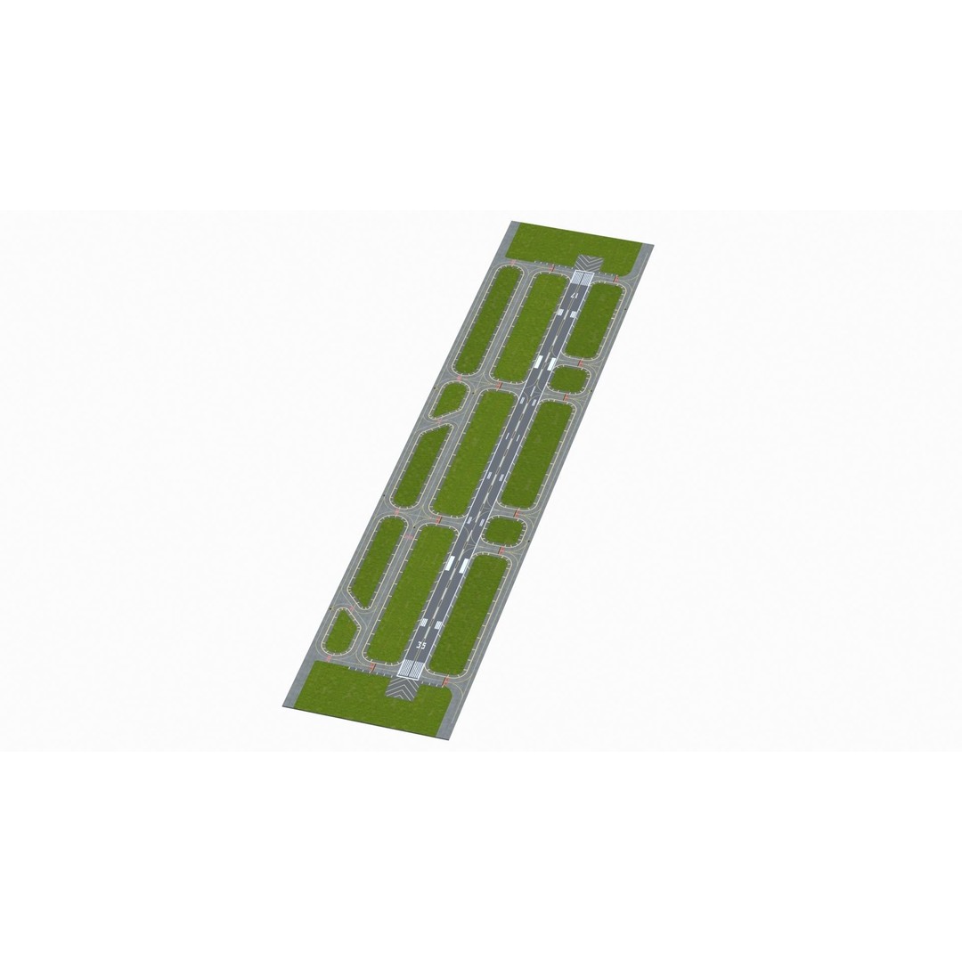Airfield 3D Model – Low Poly Game Asset, PBR Textures, FBX - View 7