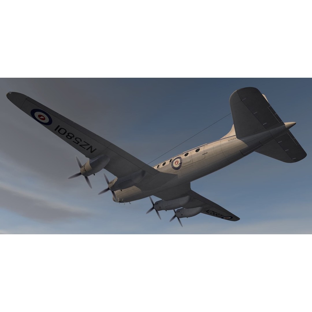 Handley Page HP-67 Hastings C Mk-1 3D Model – Historic British Aircraft, PBR Textures