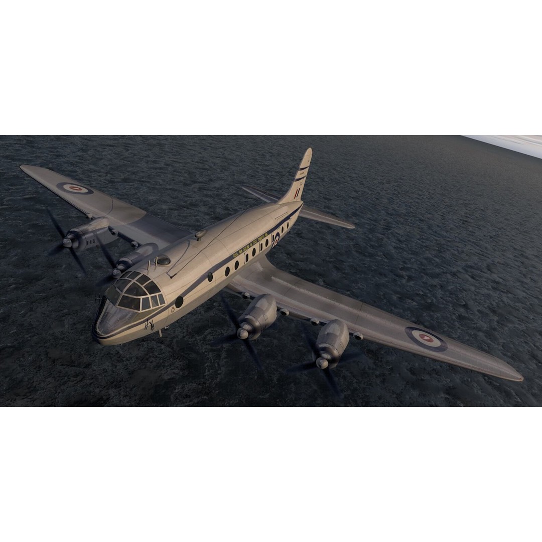 Handley Page HP-67 Hastings C Mk-1 3D Model – Historic British Aircraft, PBR Textures - View 12