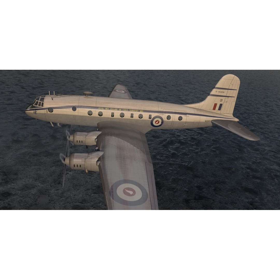 Handley Page HP-67 Hastings C Mk-1 3D Model – Historic British Aircraft, PBR Textures - View 13