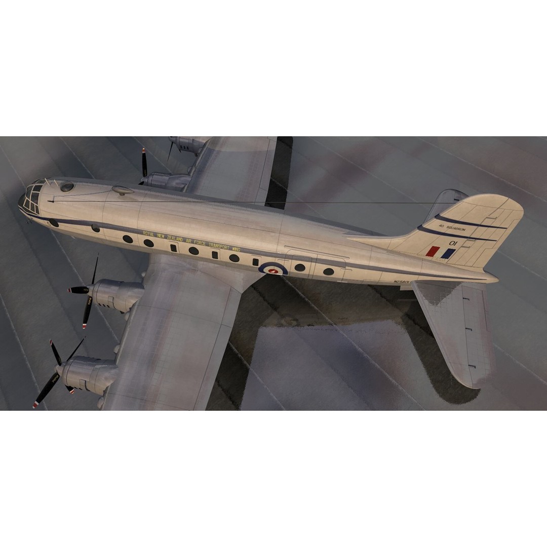 Handley Page HP-67 Hastings C Mk-1 3D Model – Historic British Aircraft, PBR Textures - View 7