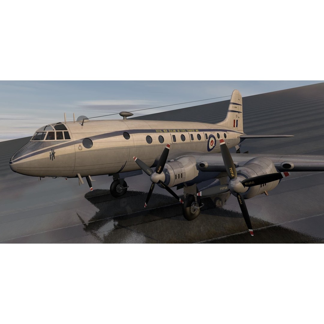 Handley Page HP-67 Hastings C Mk-1 3D Model – Historic British Aircraft, PBR Textures - View 9