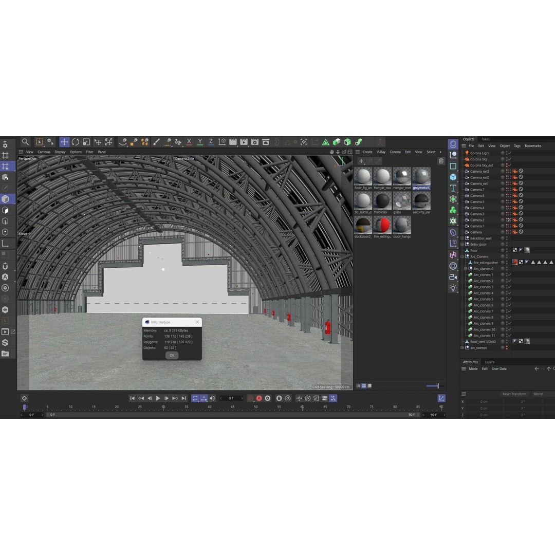 Hangar 4 3D Model – Industrial Storage Building, FBX, Blender - View 13