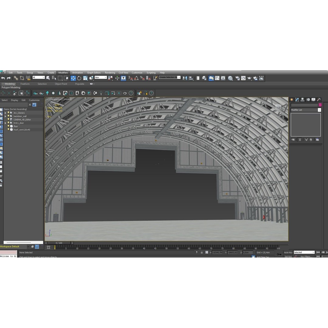 Hangar 4 3D Model – Industrial Storage Building, FBX, Blender - View 14