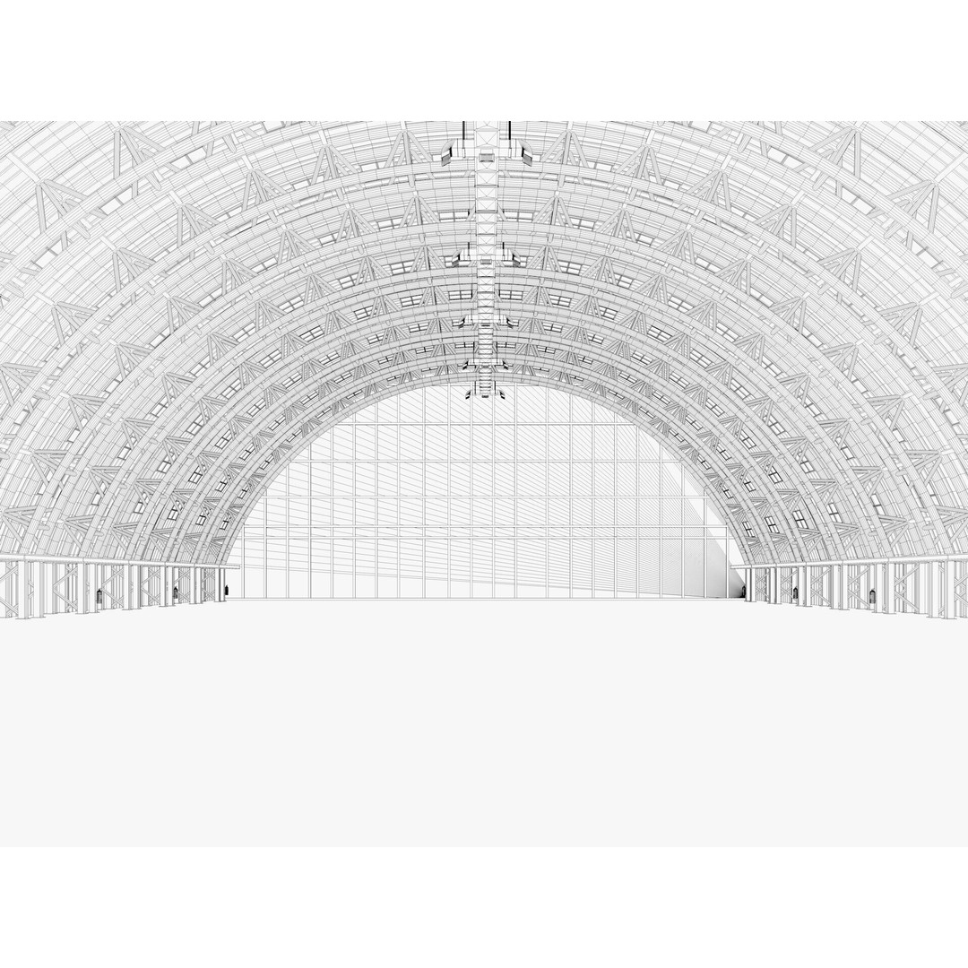Hangar 4 3D Model – Industrial Storage Building, FBX, Blender - View 21