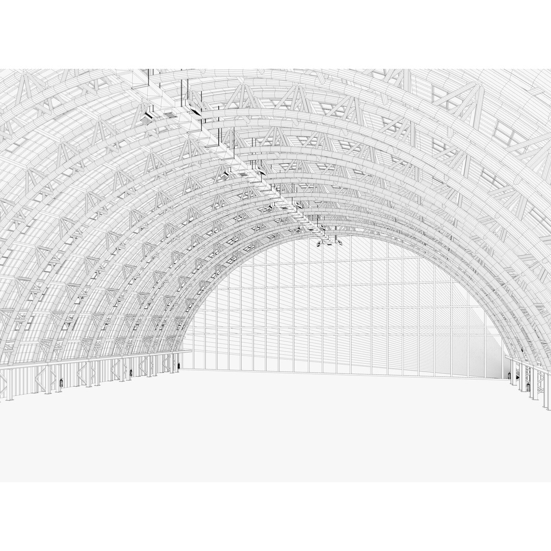 Hangar 4 3D Model – Industrial Storage Building, FBX, Blender - View 22