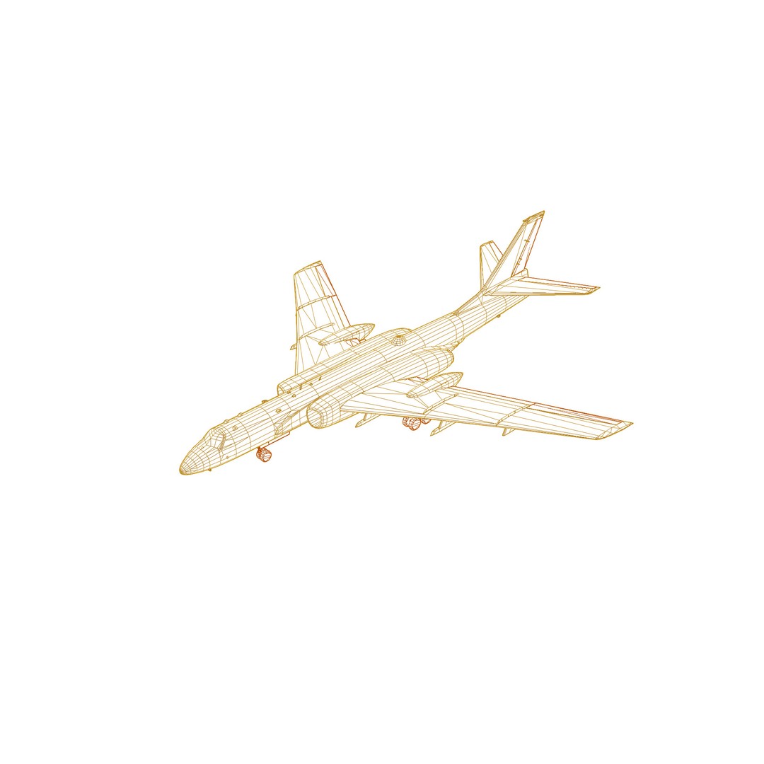 Xian-H6 Bomber 3D Model – Low Poly Military Aircraft, FBX - View 15
