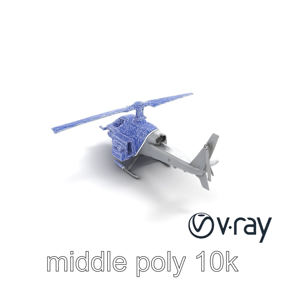 ShadowFury Attack Chopper 3D Model – Low Poly PBR Military Aircraft - View 10