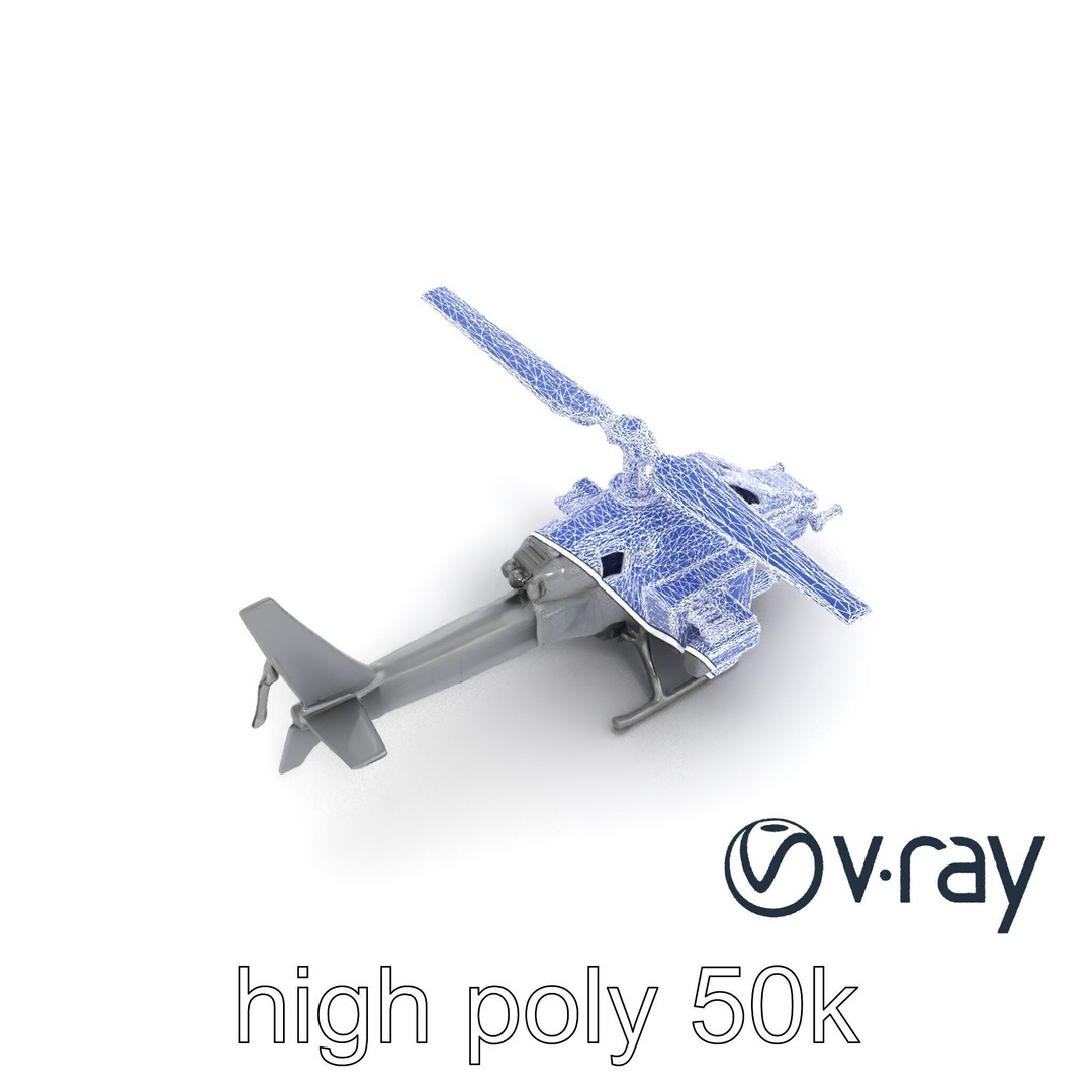 ShadowFury Attack Chopper 3D Model – Low Poly PBR Military Aircraft - View 19