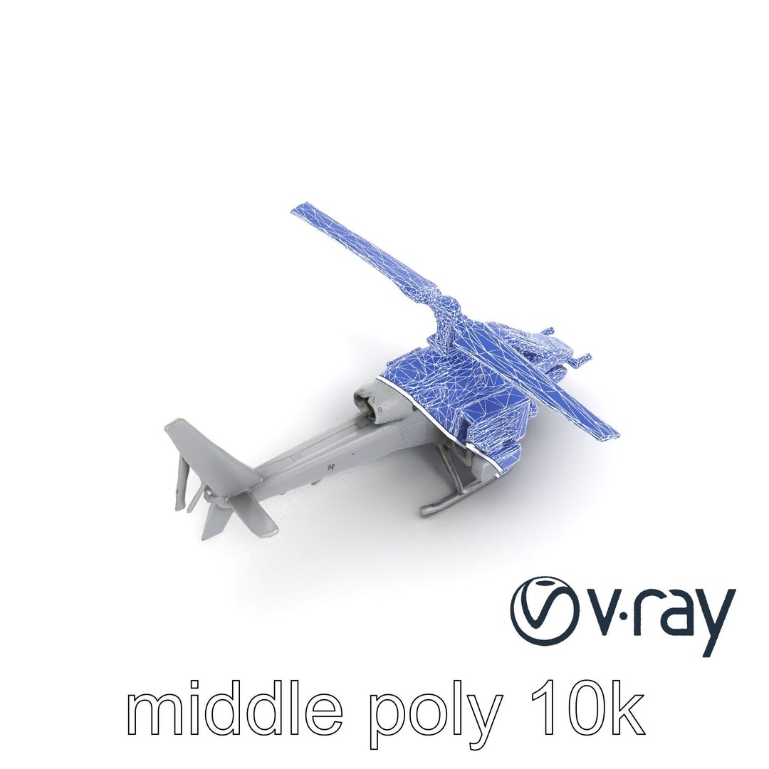 ShadowFury Attack Chopper 3D Model – Low Poly PBR Military Aircraft - View 22