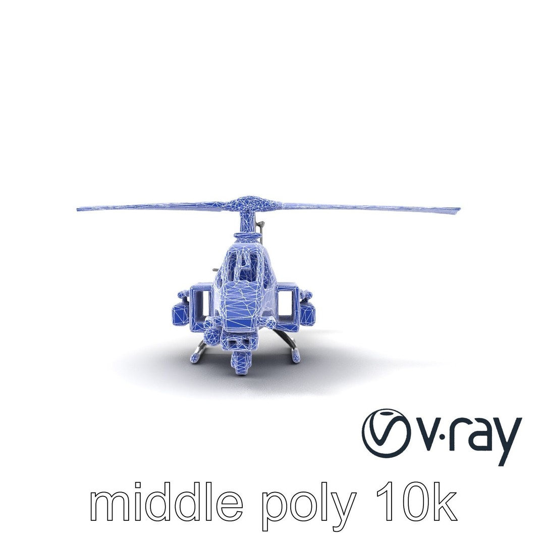 ShadowFury Attack Chopper 3D Model – Low Poly PBR Military Aircraft - View 26