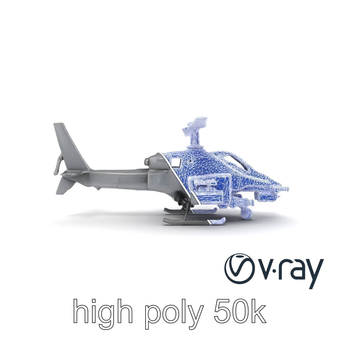 ShadowFury Attack Chopper 3D Model – Low Poly PBR Military Aircraft - View 32